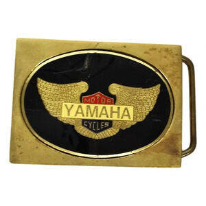 Vintage Yamaha  Motor Cycles Solid Brass Mens Belt Buckle‎ Motorcycle